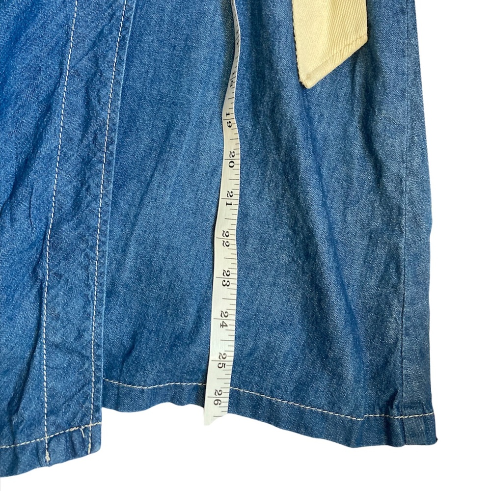 Anthropologie: Denim Wrap Asymmetrical Hem Skirt | Sz 2 - Picture 3 of 8